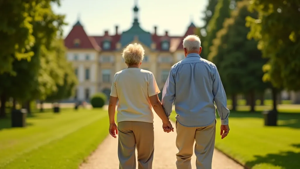 Seniori pastaigājas Rundāles pils parkā